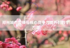 郑州城市能级与核心竞争力提升的四个方面