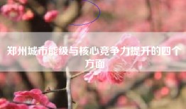 郑州城市能级与核心竞争力提升的四个方面