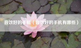 音效好的手机（音效好的手机有哪些）
