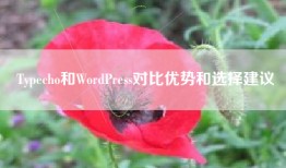 Typecho和WordPress对比优势和选择建议