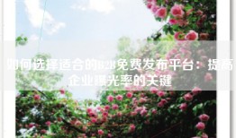 如何选择适合的B2B免费发布平台：提高企业曝光率的关键