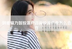 到底磁力智投落户咨询投流广告怎么合作