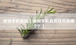 查询手机真假（查询手机真假扰码是哪个？）