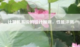 计算机系统的设计规则，性能评测