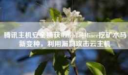 腾讯主机安全捕获WatchBogMiner挖矿木马新变种，利用漏洞攻击云主机