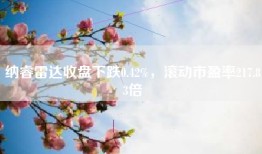 纳睿雷达收盘下跌0.42%，滚动市盈率217.83倍