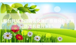 邢台网站关键词优化推广费用分析及高效排名提升策略