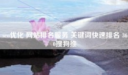 seo优化 网站排名服务 关键词快速排名 360搜狗推