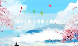 隐形手机（隐形手机程序）