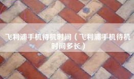 飞利浦手机待机时间（飞利浦手机待机时间多长）