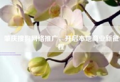 肇庆搜狗网络推广，开启本地商业新征程