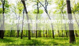 线上推广引流渠道包括哪些方面内容