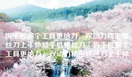 拆手机哪个工具更给力，双动力精密螺丝刀上手体验手机螺丝刀「拆手机哪个工具更给力，双动力精密螺丝刀上手体验」