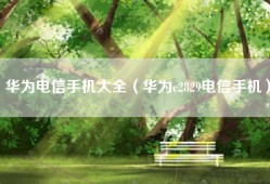 华为电信手机大全（华为c2829电信手机）