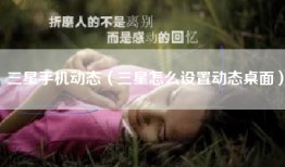 三星手机动态（三星怎么设置动态桌面）
