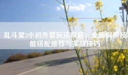 乱斗堂3小初外套玩法攻略:全面解析技能搭配推荐与实战技巧