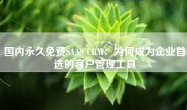 国内永久免费SAAS CRM：为何成为企业首选的客户管理工具