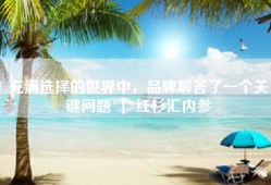 充满选择的世界中，品牌解答了一个关键问题 ｜ 红杉汇内参