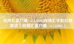 应用汇客户端  v2.1.65065应用汇手机应用商店「应用汇客户端  v2.1.65065」