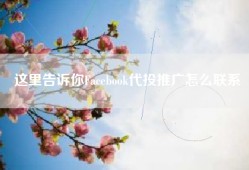 这里告诉你Facebook代投推广怎么联系