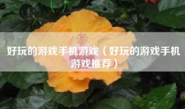好玩的游戏手机游戏（好玩的游戏手机游戏推荐）