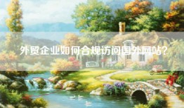 外贸企业如何合规访问国外网站？