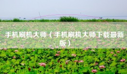 手机刷机大师（手机刷机大师下载最新版）