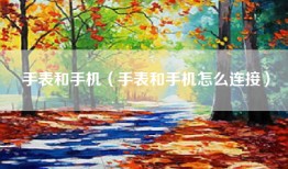 手表和手机（手表和手机怎么连接）