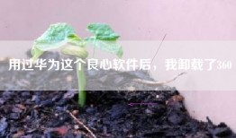 用过华为这个良心软件后，我卸载了360
