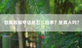 智能客服电话是怎么回事？是真人吗？
