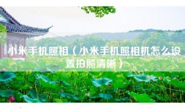 小米手机照相（小米手机照相机怎么设置拍照清晰）