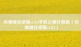 心领域安卓版v1.0.2手机公里计数器「心领域安卓版v1.0.2」