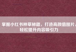 掌握小红书种草秘籍，打造高颜值图片，轻松提升内容吸引力