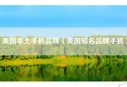 美国本土手机品牌（美国知名品牌手机）