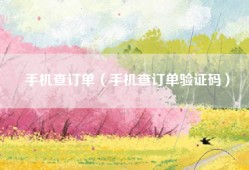 手机查订单（手机查订单验证码）