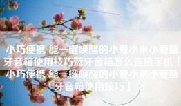 小巧便携 能一键唤醒的小爱小米小爱蓝牙音箱使用技巧蓝牙音箱怎么连接手机「小巧便携 能一键唤醒的小爱小米小爱蓝牙音箱使用技巧」