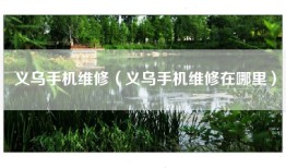 义乌手机维修（义乌手机维修在哪里）