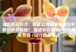 绿色积分经济：构建品牌商城和异业联盟的双赢局面！ 搭建软件系统+赋能商家营销+设计商业模式
