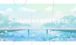 为什么网站有收录却没有排名？