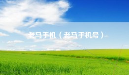 老马手机（老马手机号）