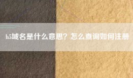 h5域名是什么意思？怎么查询如何注册