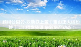 顾村公园旁-双地铁上盖【宝山正大缤纷城】-2024楼盘资讯,最新房产动态 !