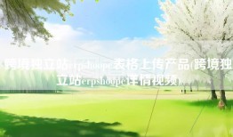 跨境独立站erpshoope表格上传产品(跨境独立站erpshoope详情视频)