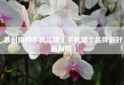 最耐用的手机品牌（手机哪个品牌最好最耐用）