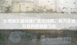 东西湖关键词推广优化攻略，助力企业互联网营销新飞跃