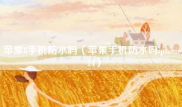 苹果8手机防水吗（苹果手机防水吗iphone 14）