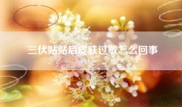 三伏贴贴后皮肤过敏怎么回事