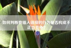 如何判断我插入链接的行为是否构成不正当竞争？