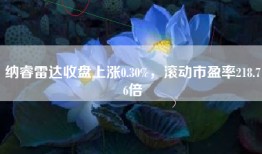 纳睿雷达收盘上涨0.30%，滚动市盈率218.76倍