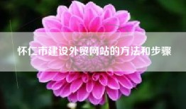 怀仁市建设外贸网站的方法和步骤